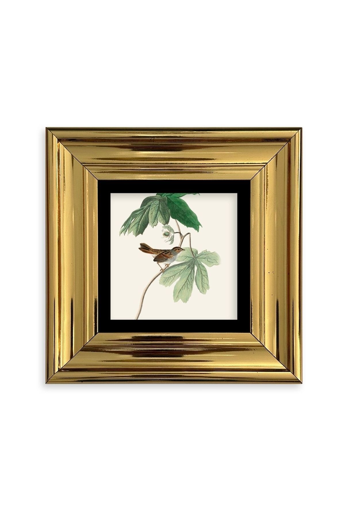 Yapraklar Çerçeveli Taş Tablo 20 cm