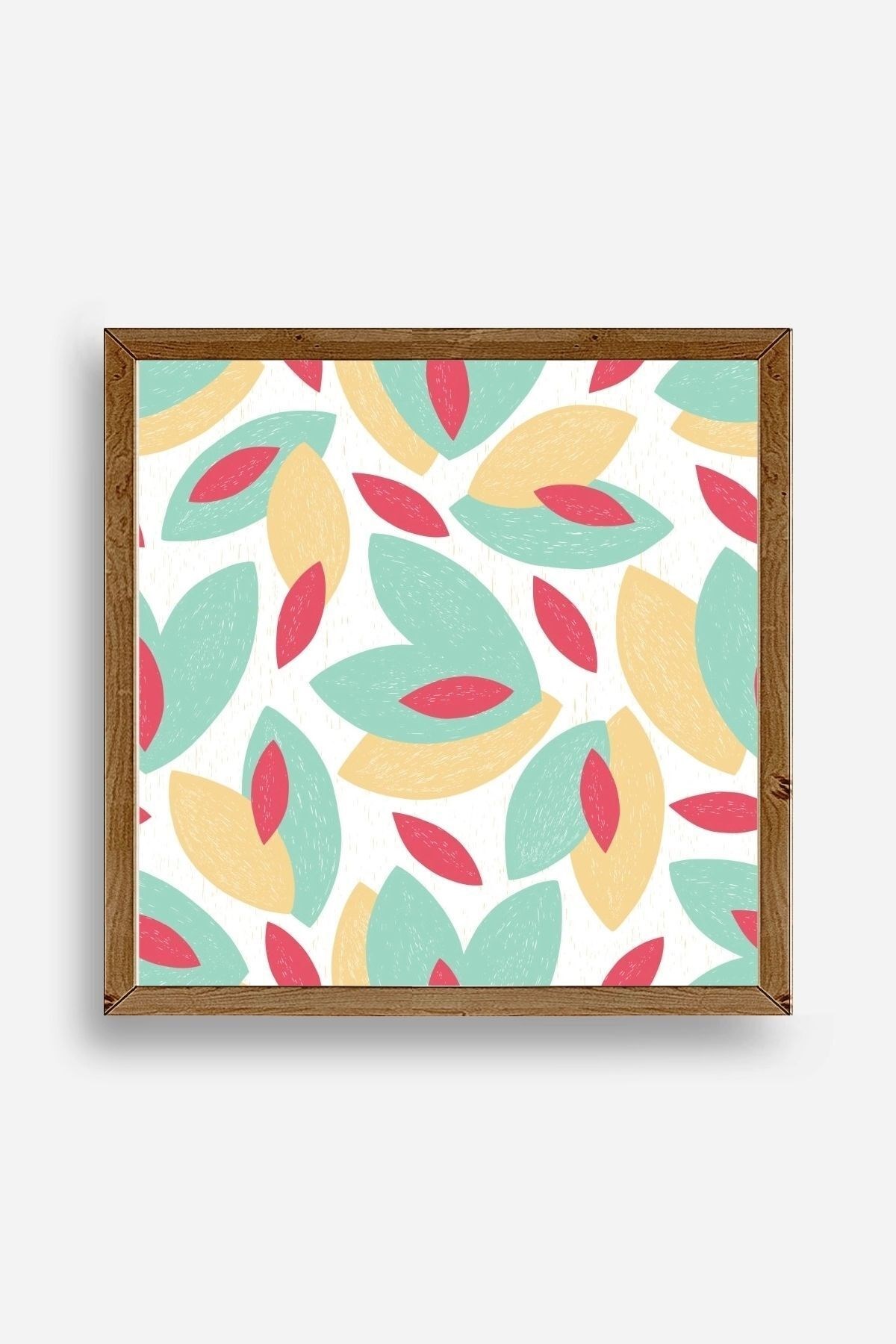 Yaprak Ahşap Çerçeveli Tablo 42 x 42