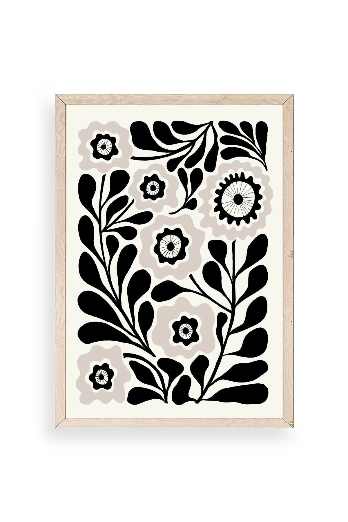 Çiçek Ahşap Çerçeveli Tablo 17 x 23