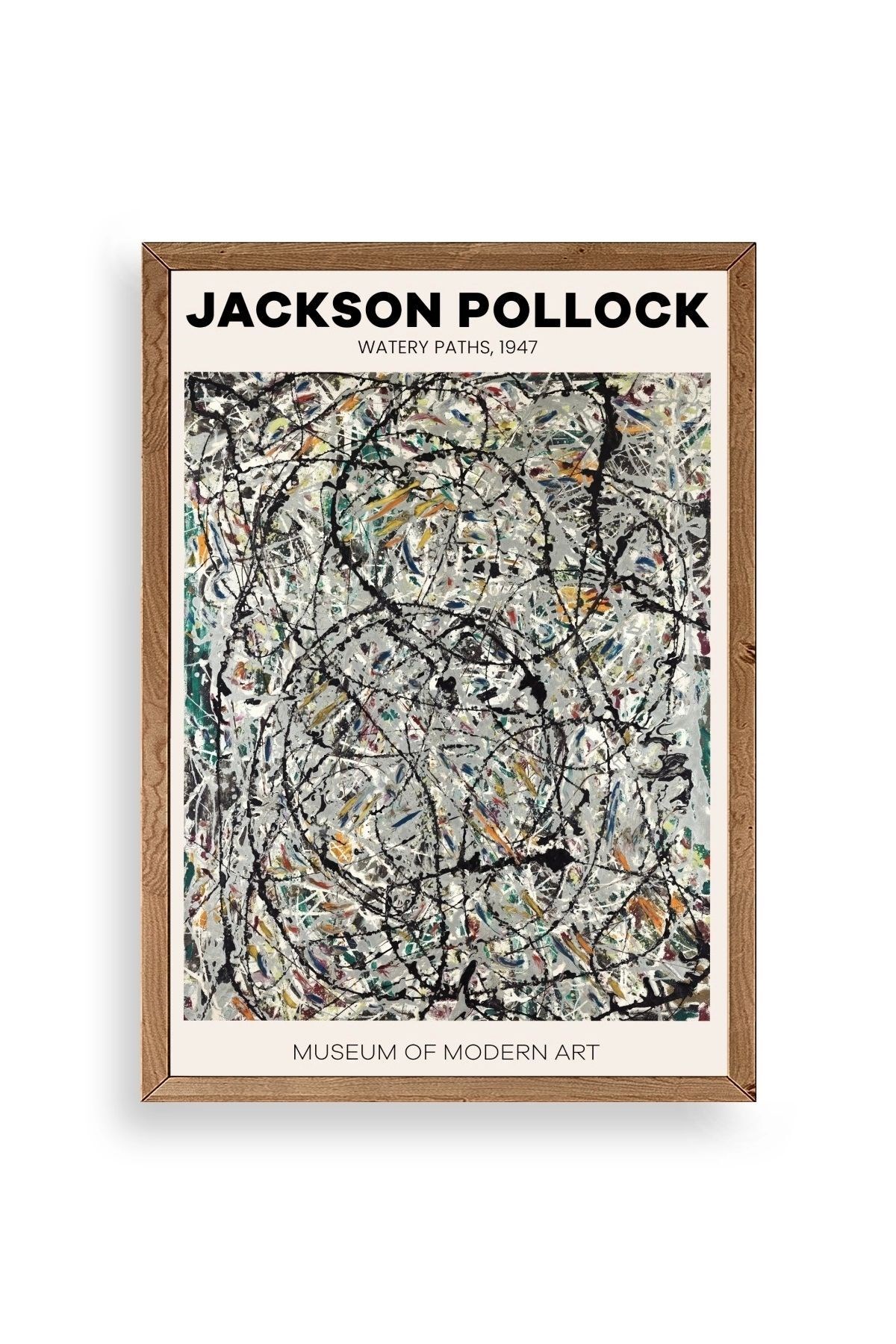 Jackson Polloc Ahşap Çerçeveli Tablo 17 x 23