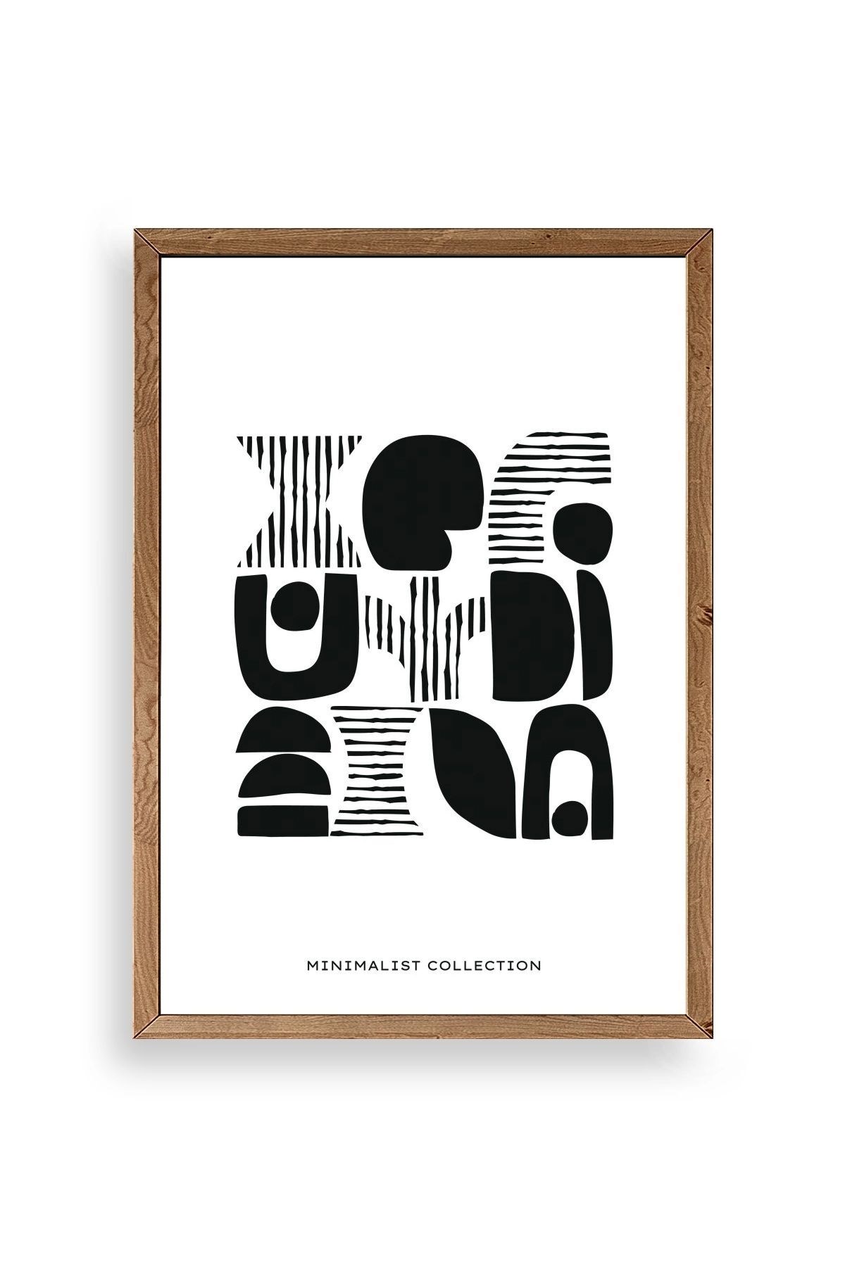 Soyut Ahşap Çerçeveli Tablo 30 x 42