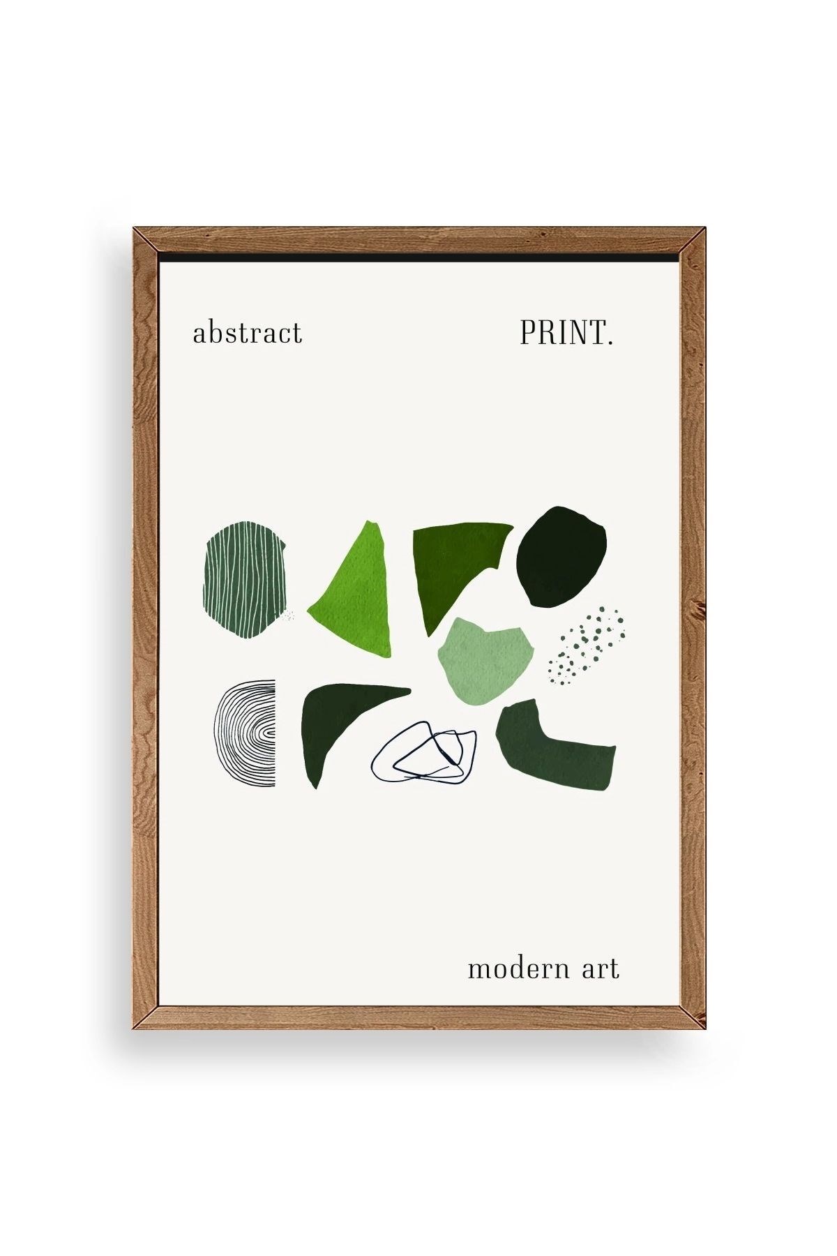 Soyut Ahşap Çerçeveli Tablo 50 x 70