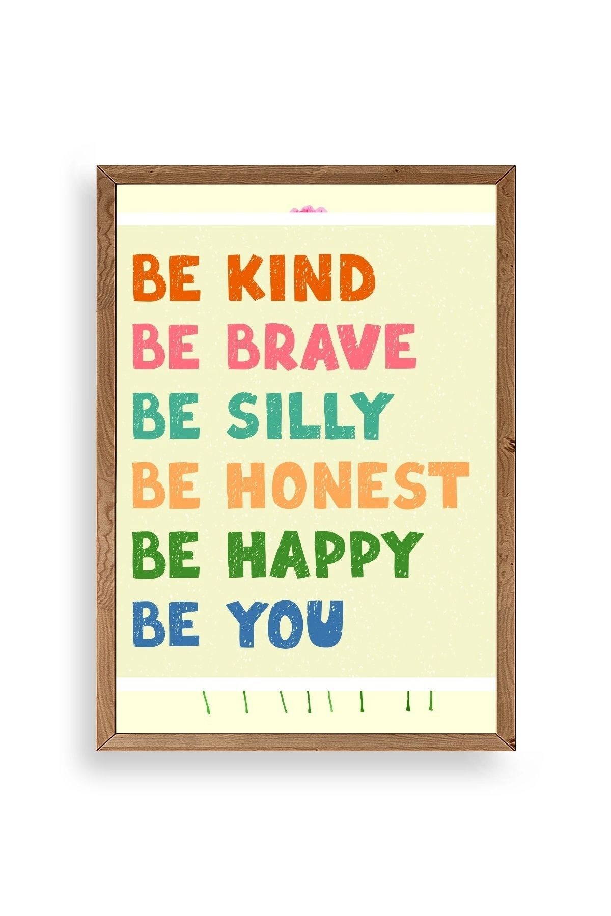 Motto Ahşap Çerçeveli Tablo 30 x 42