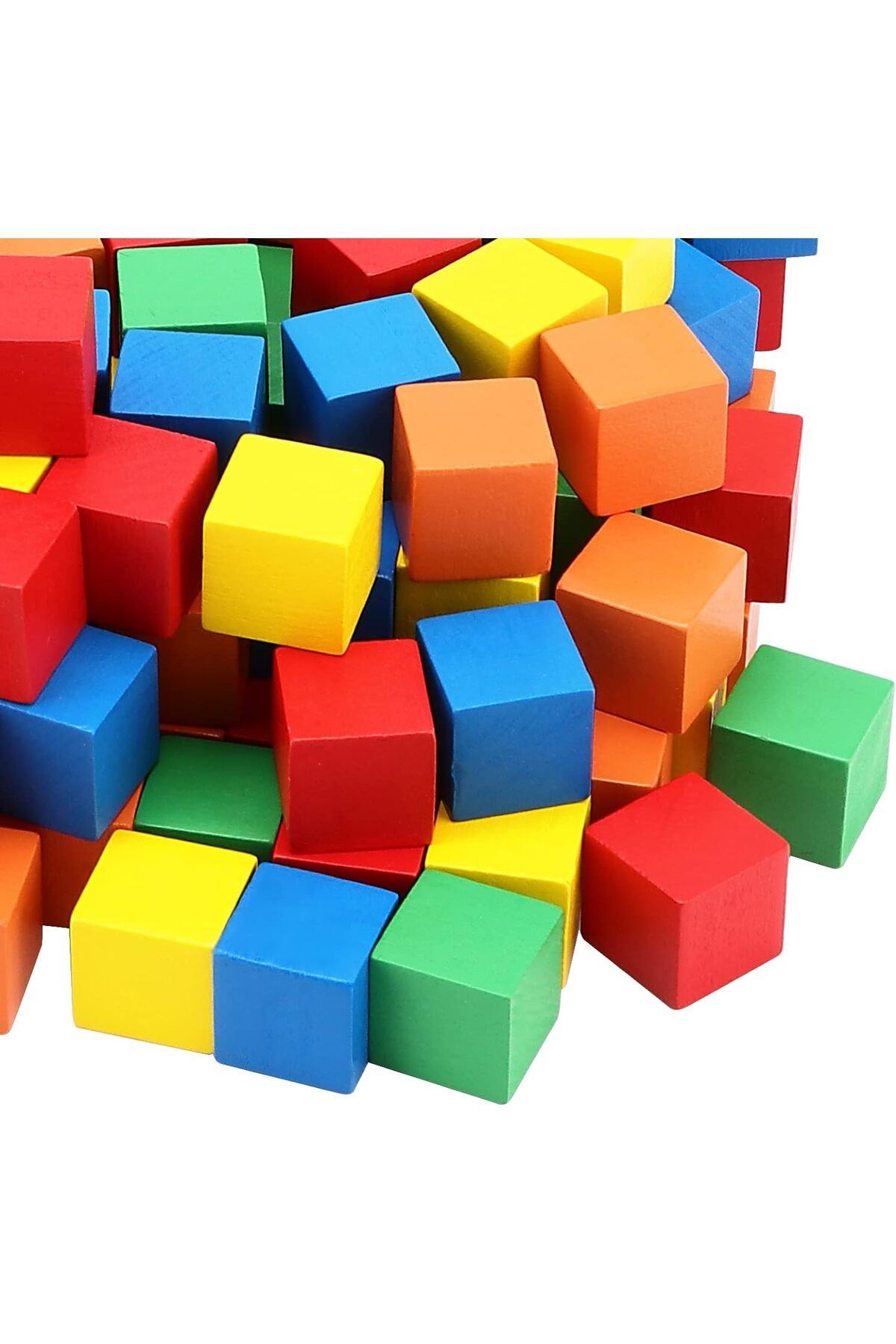 400 ADET Renkli Ahşap Küp Bloklar, Kare Küp Bloklar El Sanatları, Kendin Yap Projeleri ve Yapboz