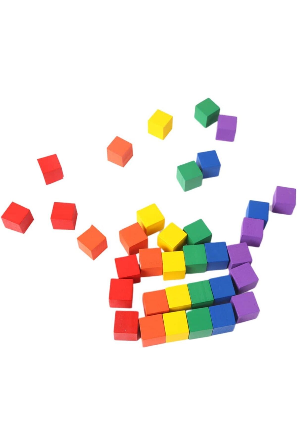 100 Adet Ahşap Oyuncaklar Ahşap Oyuncaklar Ahşap Kare Blok Ahşap El Sanatları Küp Küçük Ahşap