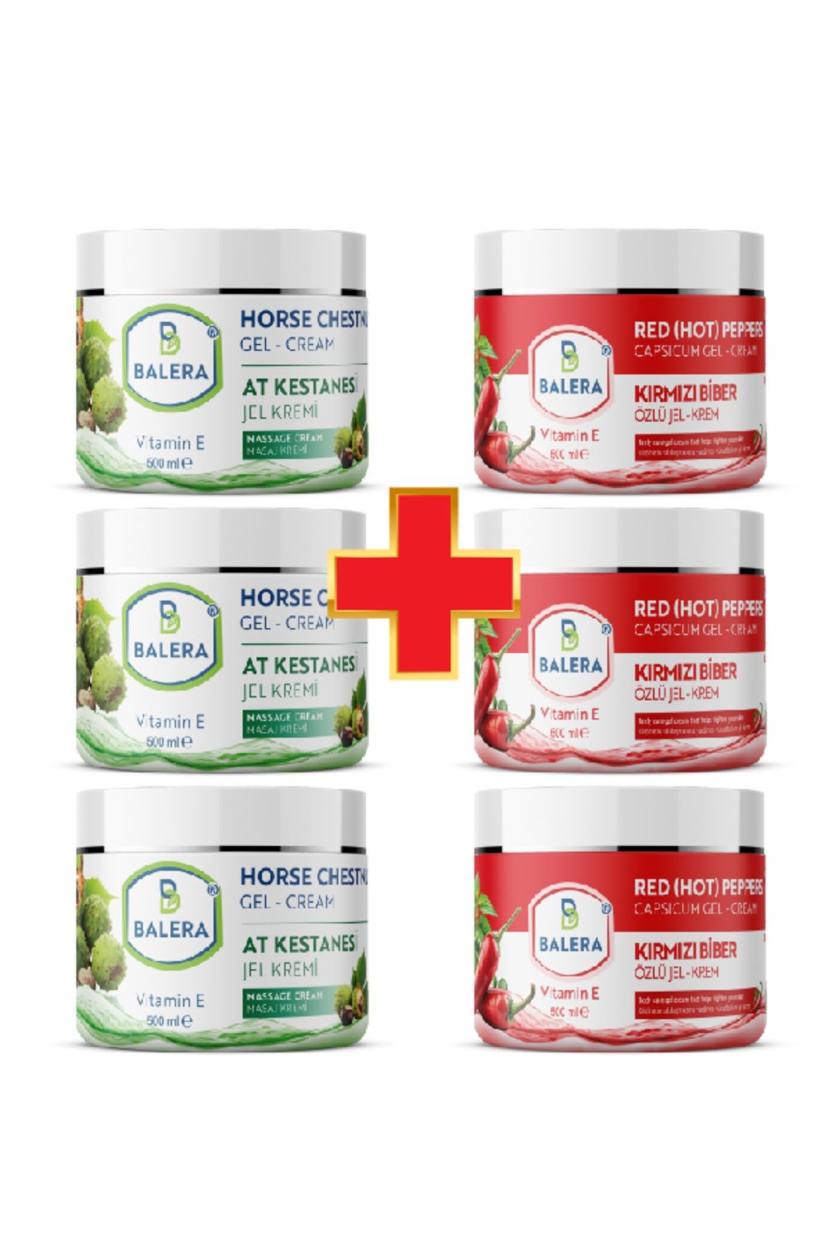 At Kestanesi Masaj Jeli + Selülit Jeli 500+500 Ml 6 Adet