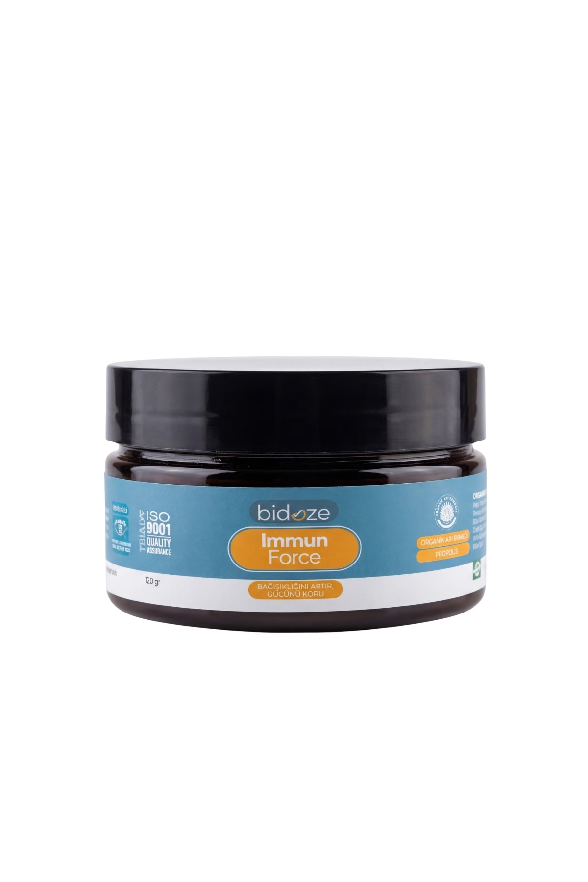Bidoze Immun Force Bağışıklık Güçlendirici Doğal Karışım 120 Gr. | Propolis, Arı Sütü, Kara Mürver — Nogayt Endüstri Kimya Ar-Ge