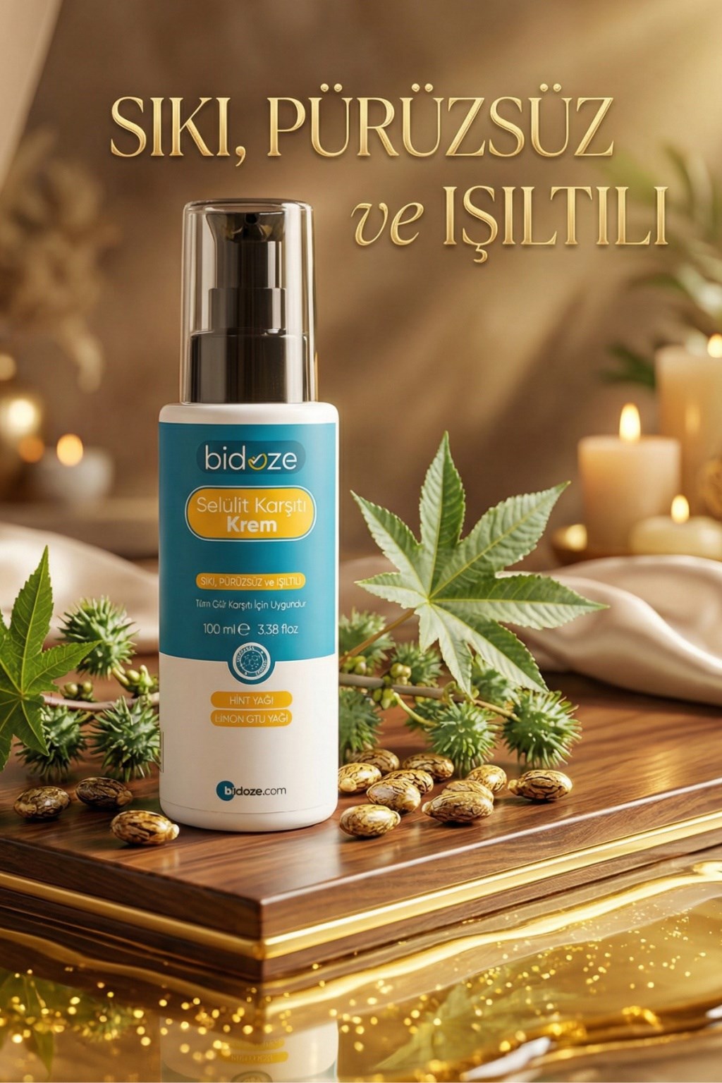 Bidoze Selülit Karşıtı ve Sıkılaştırıcı Vücut Kremi 100 Ml.