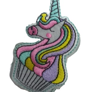 Aplike Ütü İle Yapışan Unicorn At Yeşil Arma 4 Cm