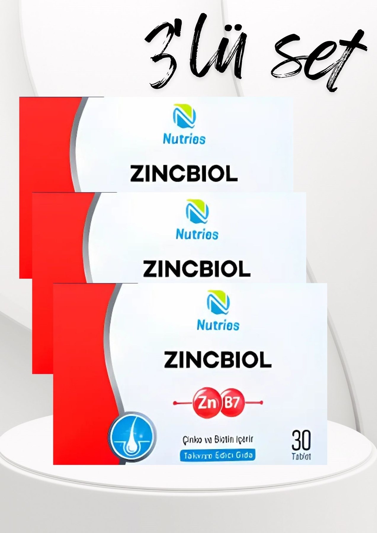Zincbiol Çinko Takviyesi 30 Tablet – 3’lü Ekonomik Set