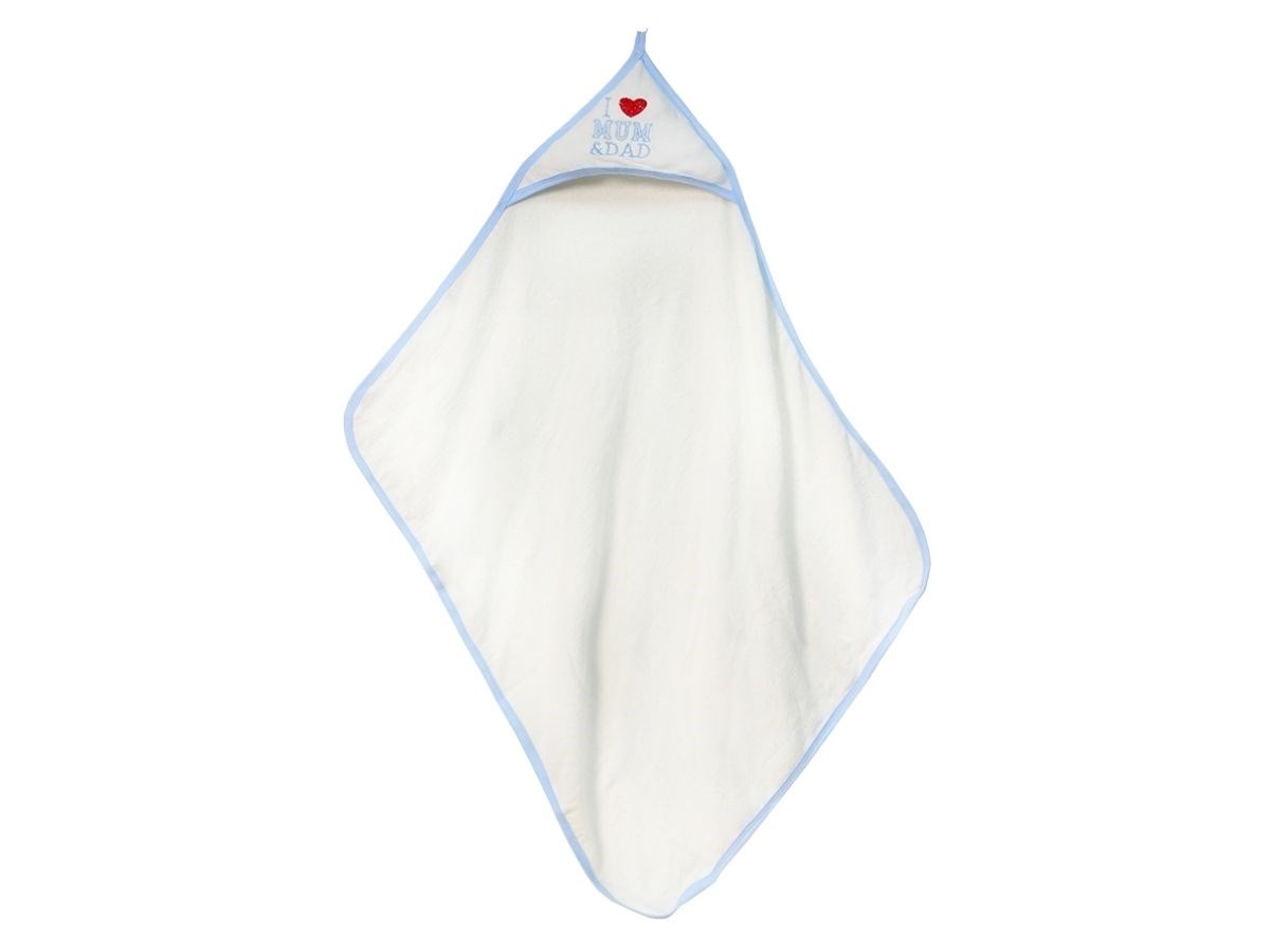I Mam & Dad Nakışlı Bebek Havlu Silgi – Mavi