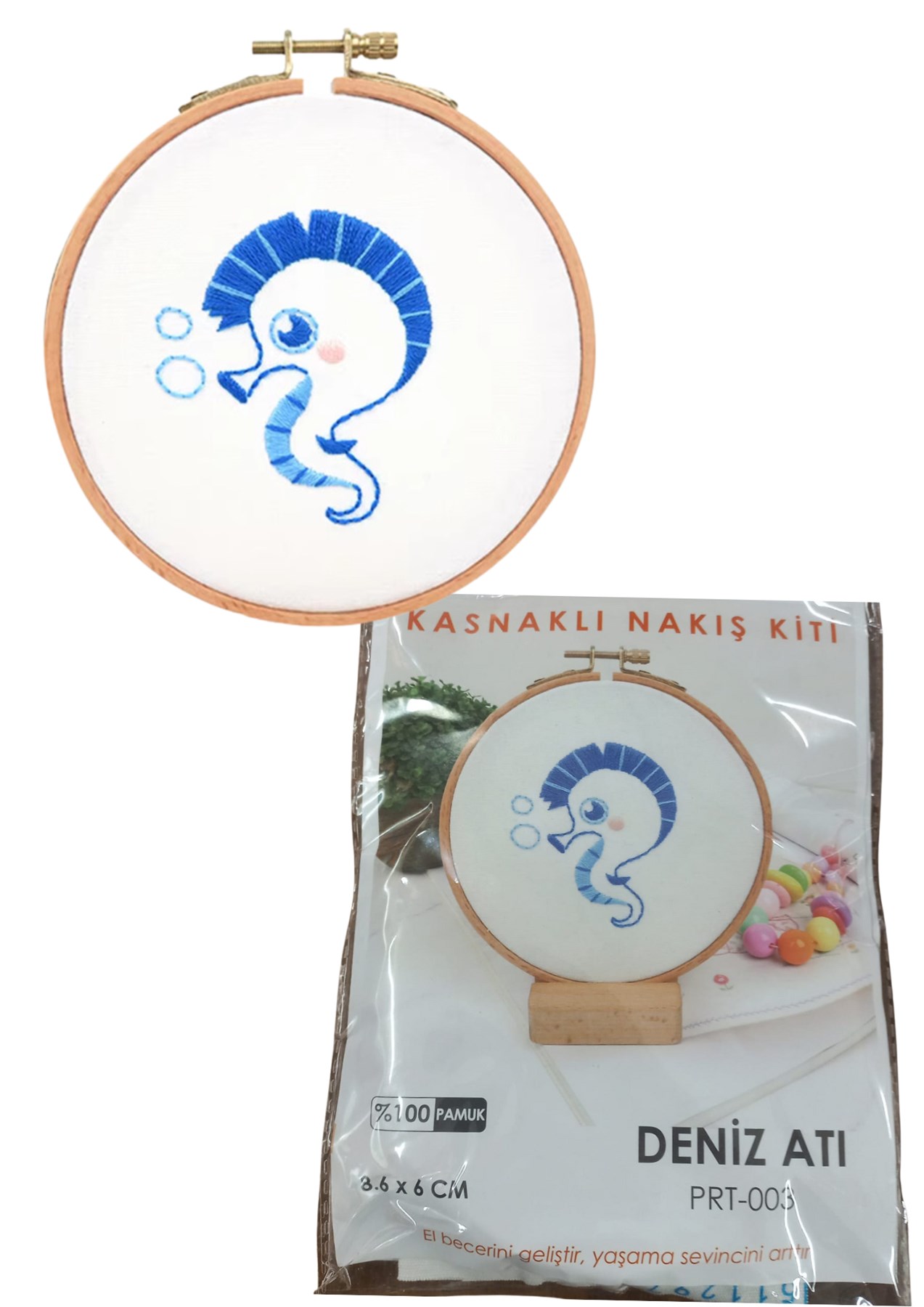 Nakış Kitleri Kasnaklı 8.6 X 6 cm Deniz Atı
