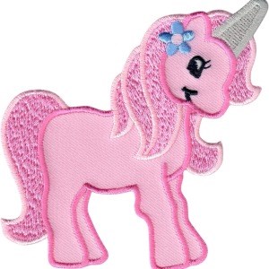 Aplike Ütü İle Yapışan Unicorn Pembe Arma 4x4 Cm