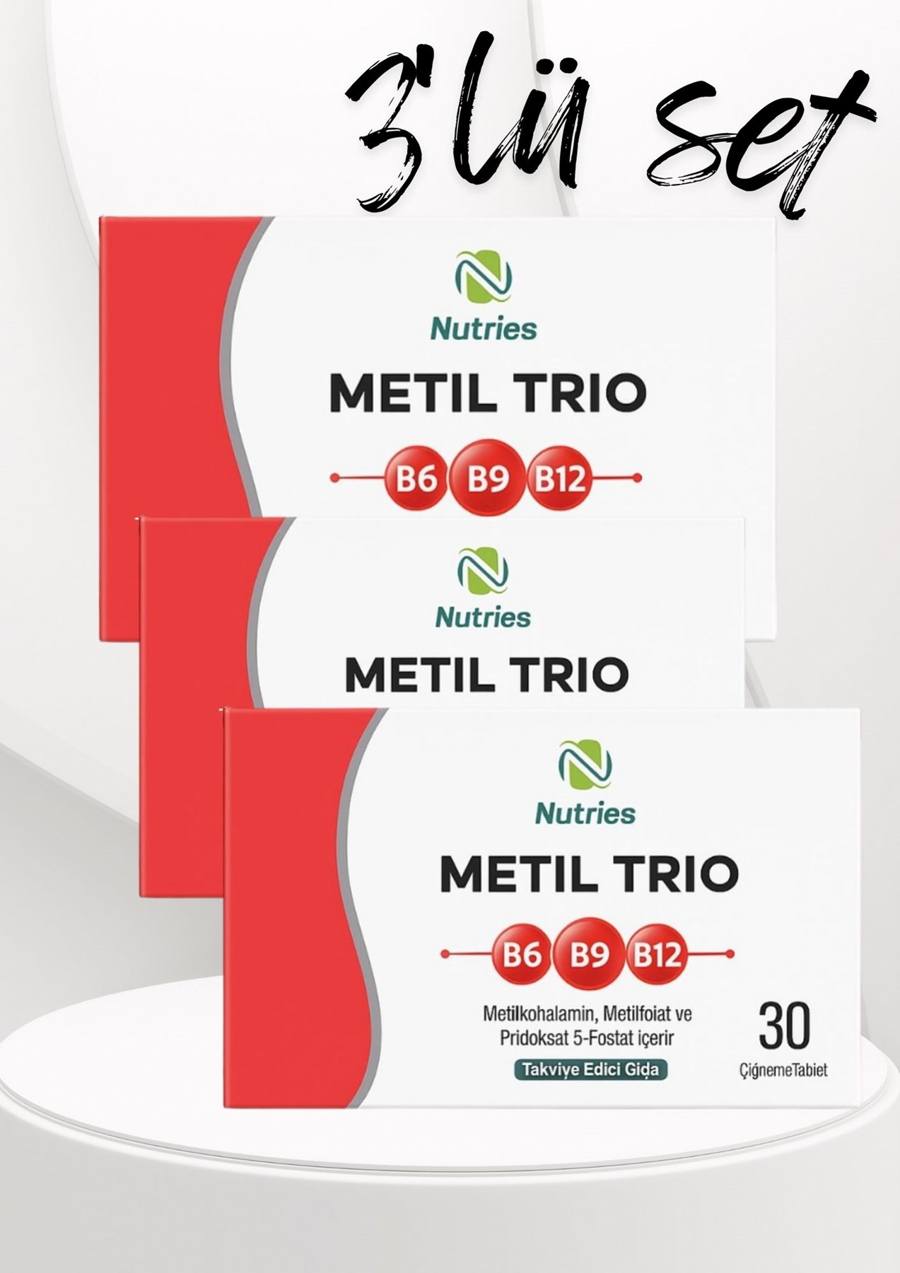 Metil B12 Çiğneme Tableti – 3’lü Ekonomik Set