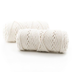 Pamuk Makrome 4 mm İp Ekru