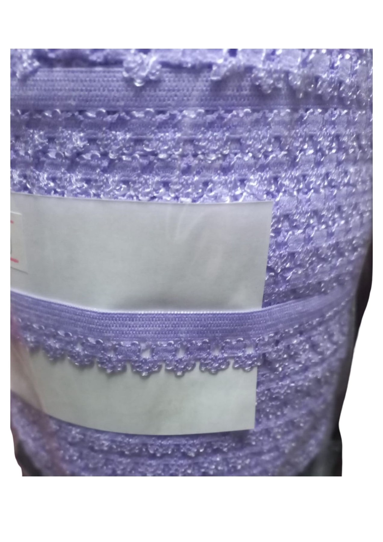 Çamaşır Lastiği Dantelli 1 cm 1 Metre Lila