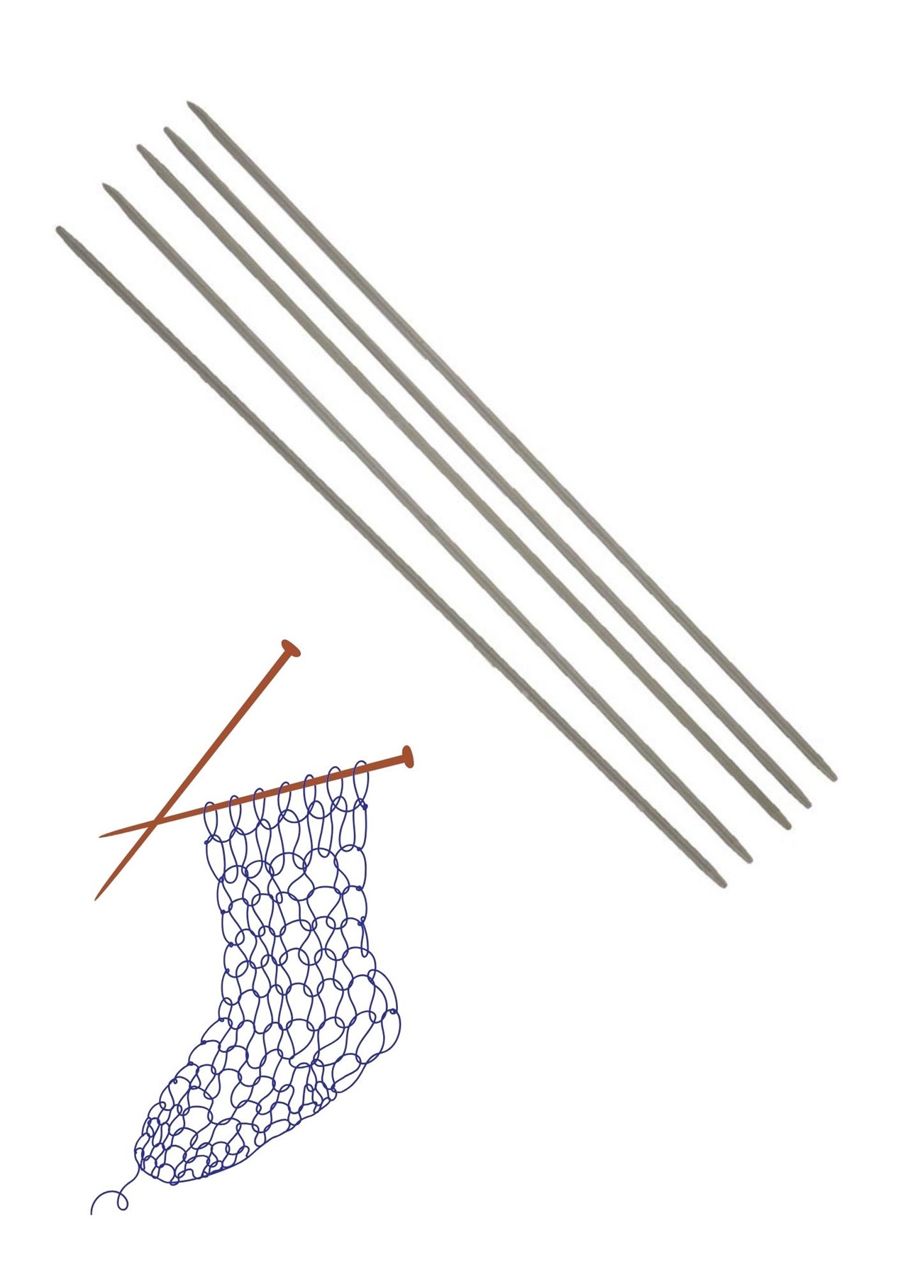 Çorap Şiş Klasik 20 cm 3,5 Numara