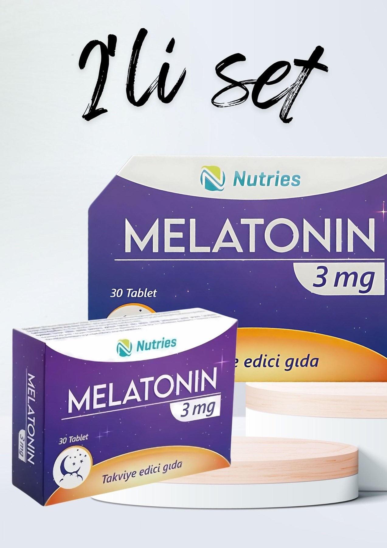 Melatonin Uyku Destek Tableti 3 Mg 30’lu – 2’li Avantaj Paketi