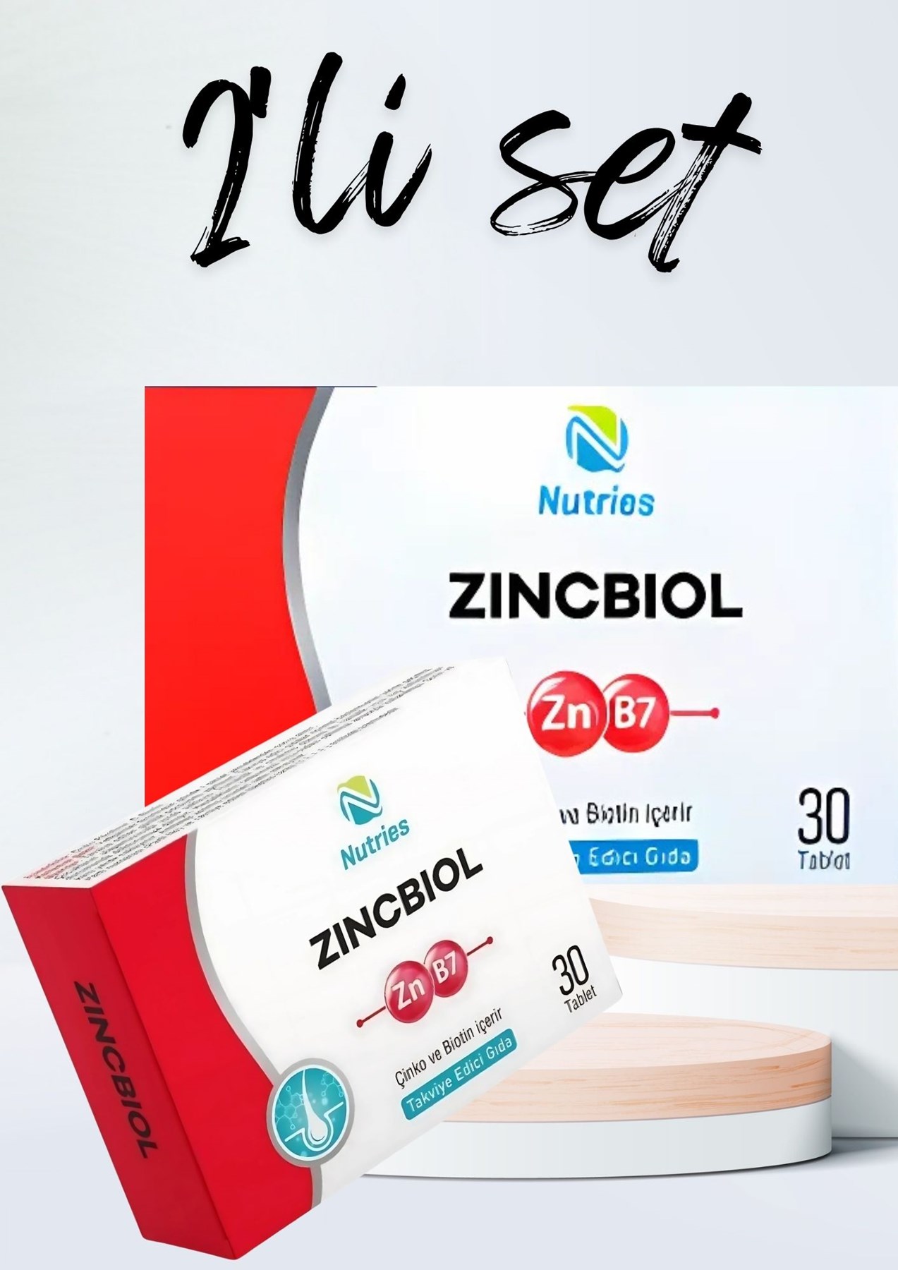 Zincbiol Çinko Takviyesi 30 Tablet – 2’li Avantaj Paketi