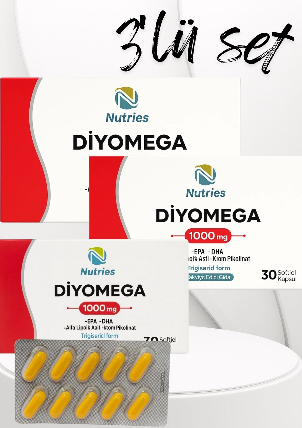 Diyomega 30 Kapsül - 3’lü Ekonomik Set