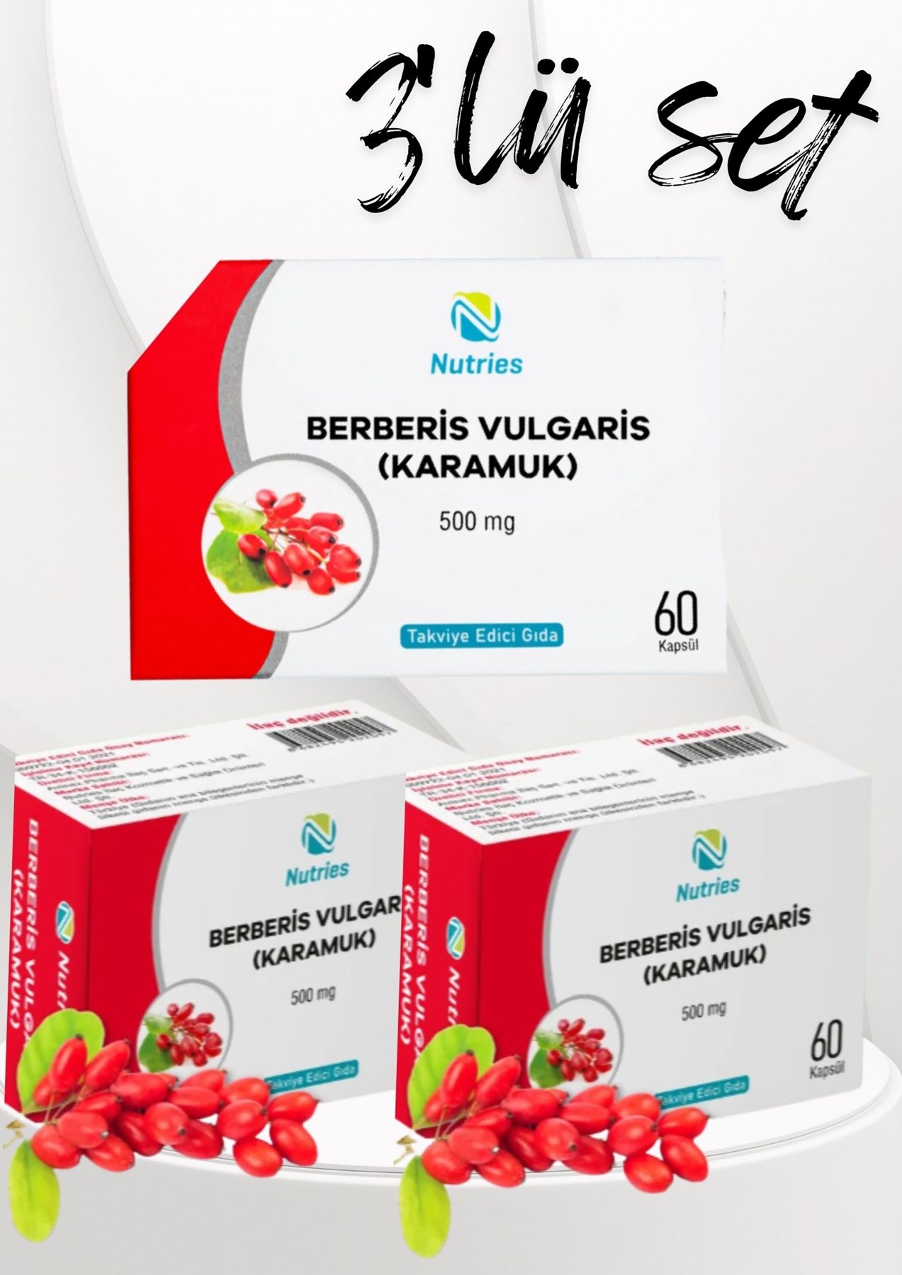 Berberis Vulgaris Takviye Edici Gıda 60’lı – 3’lü Ekonomik Set