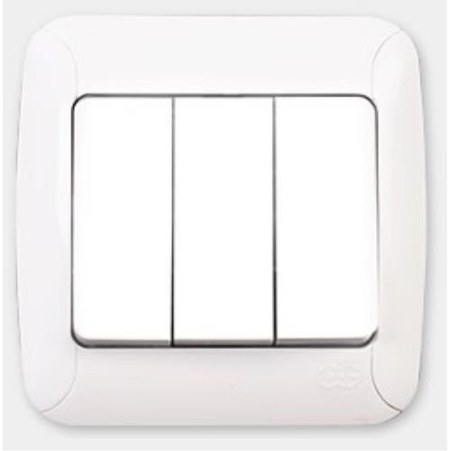 Günsan Fantasy Üçlü Anahtar Beyaz Renk 