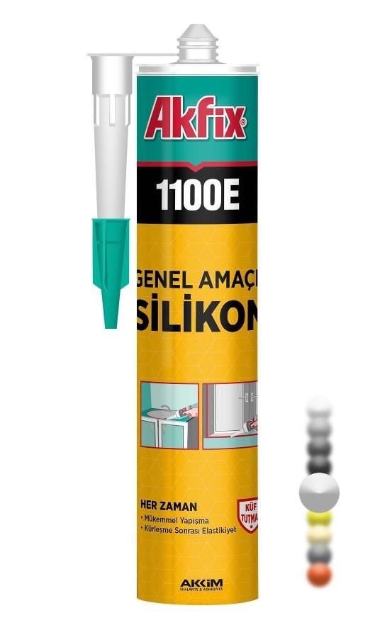 Akfix 1100E Şeffaf Silikon 280 gr