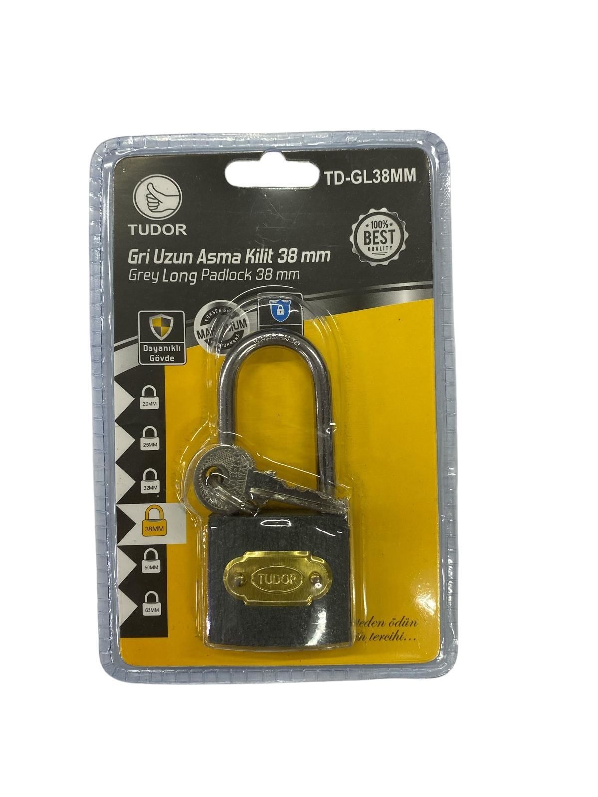 Ennalbur Tudor 50 mm Uzun Gri Asma Kilit