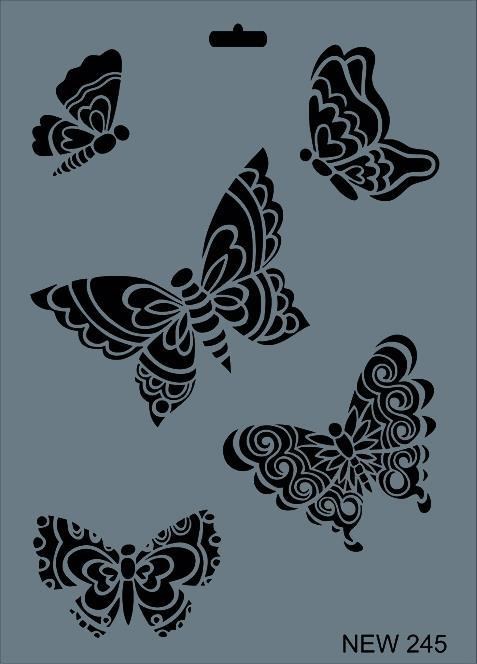 Rich New Seri N-245 Stencil 35x25 cm