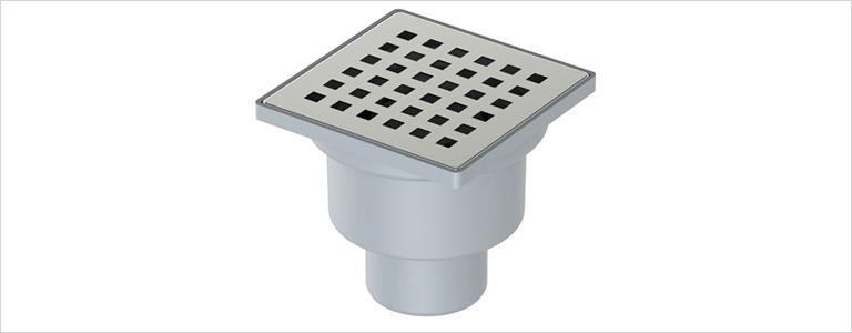 MaxiFlow 10X10 Q70 Alttan Çıkışlı Yer Sifonu