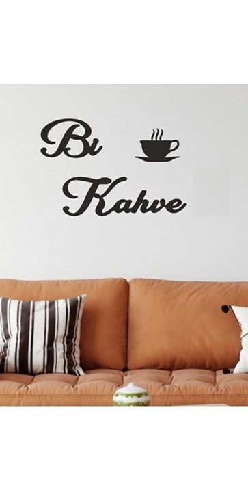 Duvar Dekor Süs Mdf Ahşap Bi Kahve Temalı Siyah Renk