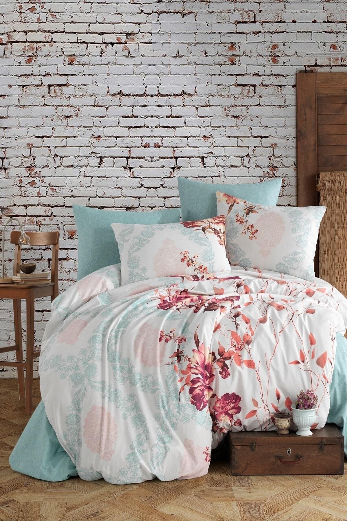 Newhome Çift Kişilik %100 Pamuk Ranforce Nevresim Takımı-Amor