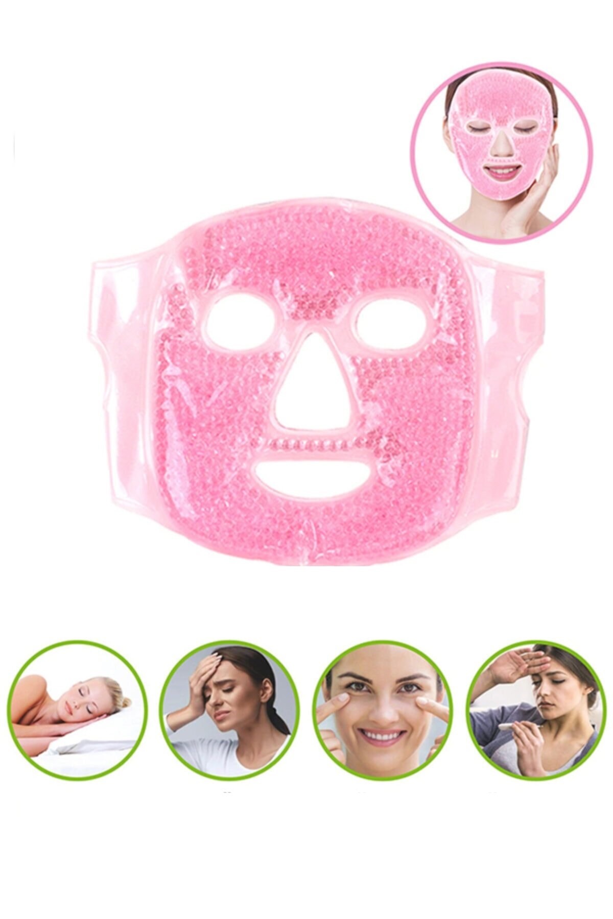 Jel Boncuklu Yüz Maskesi -soğuk Sıcak Jel Yüz Maskesi Buz -sıcak Press