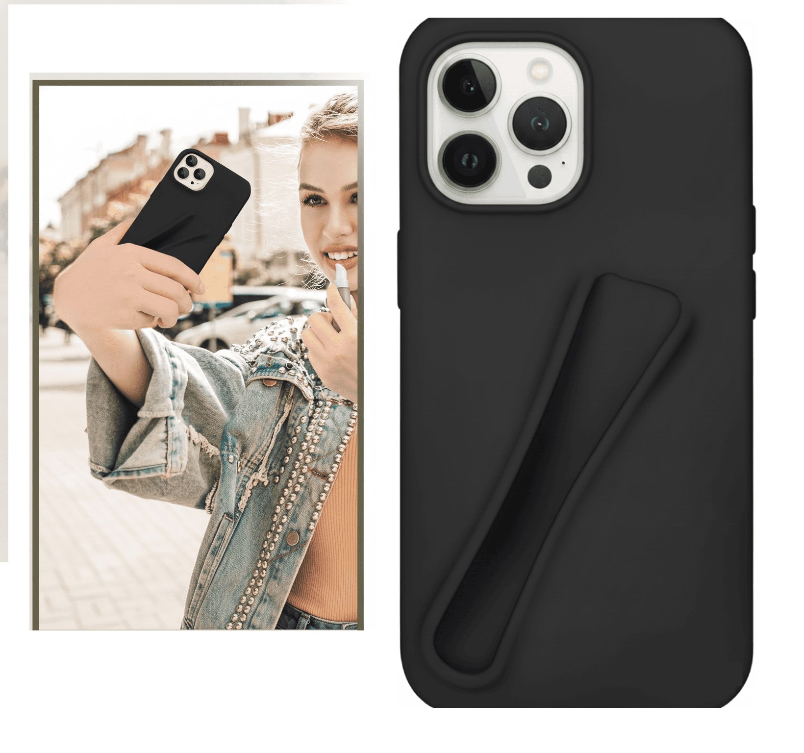 İphone 16 Pro Max Lip Gloss Kılıf Siyah