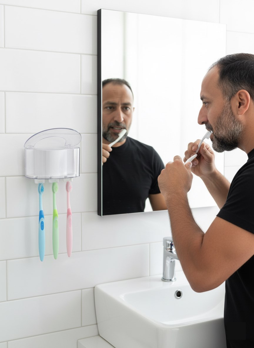 Diş Fırçası Askısı - Kapaklı Diş Fırçalık