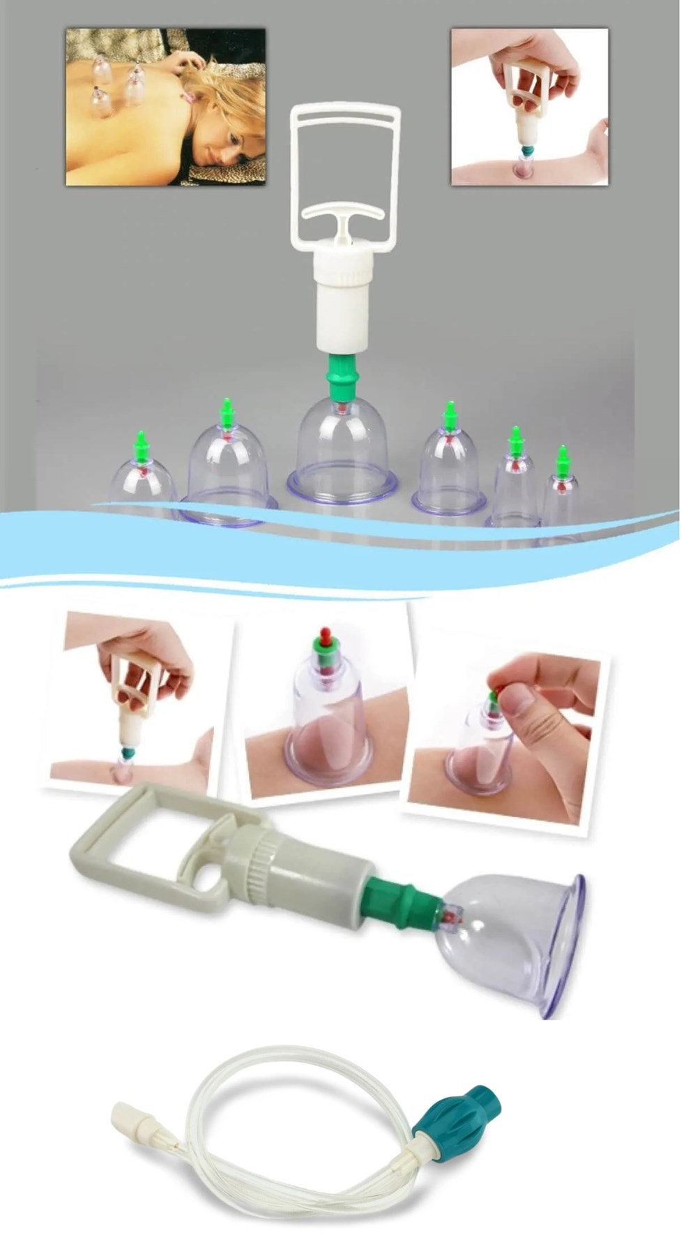 Hacamat Seti Hortumlu - Vakumlu Hortumlu Kupa Çekme Seti (model 2)