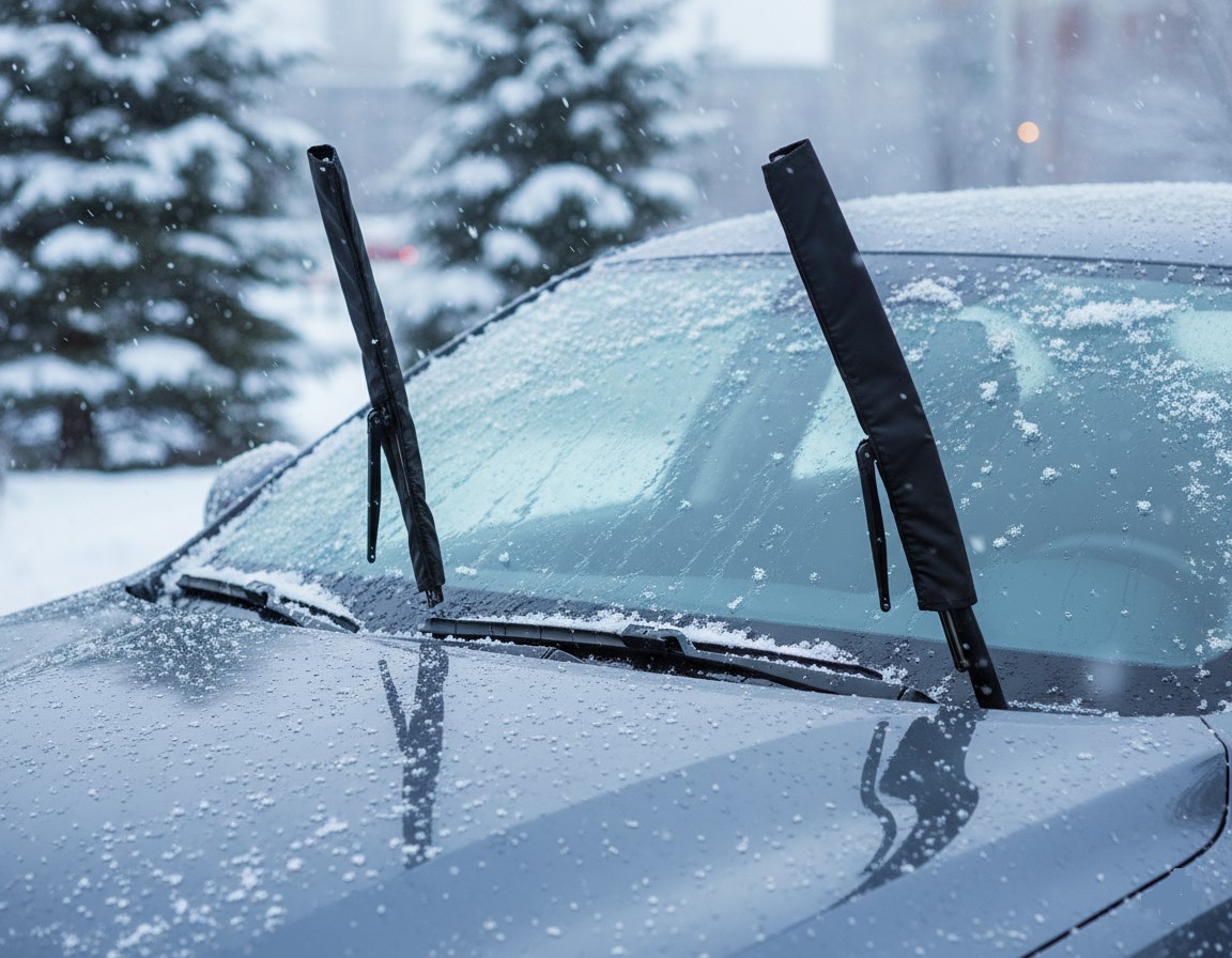 Araba Silecek Koruma Kılıfı – Karlı Ve Buzlu Havaya Dayanıklı, Pratik Tak-çıkar Kullanım