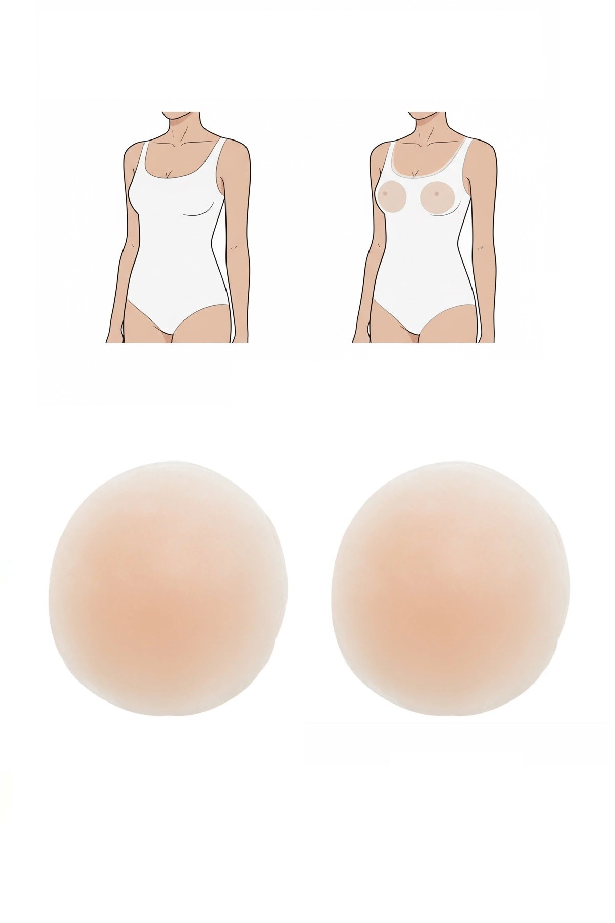 Göğüs Ucu Gizleyici  Uzun Ömürlü Silikon 4 Adet