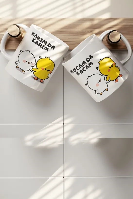 2 Li Kupa Bardak - Karım Da Karım - Kocam Da Kocam Hediyelik Kupa