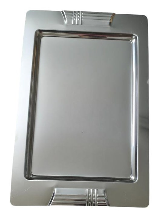 Tepsi - Çelik Kahve Sunum Tepsisi 46 X 30 Cm