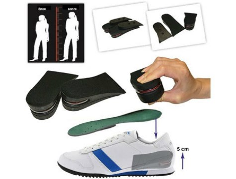 Hava Yastıklı Boy Uzatıcı Tabanlık (7 Cm Daha Fazla Boy Uzunluğu) - 36 Numara