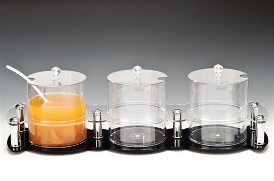 Polycarbonat 3Lü Sosluk Reçellik Metal Ayaklı Akr.Sta-18423