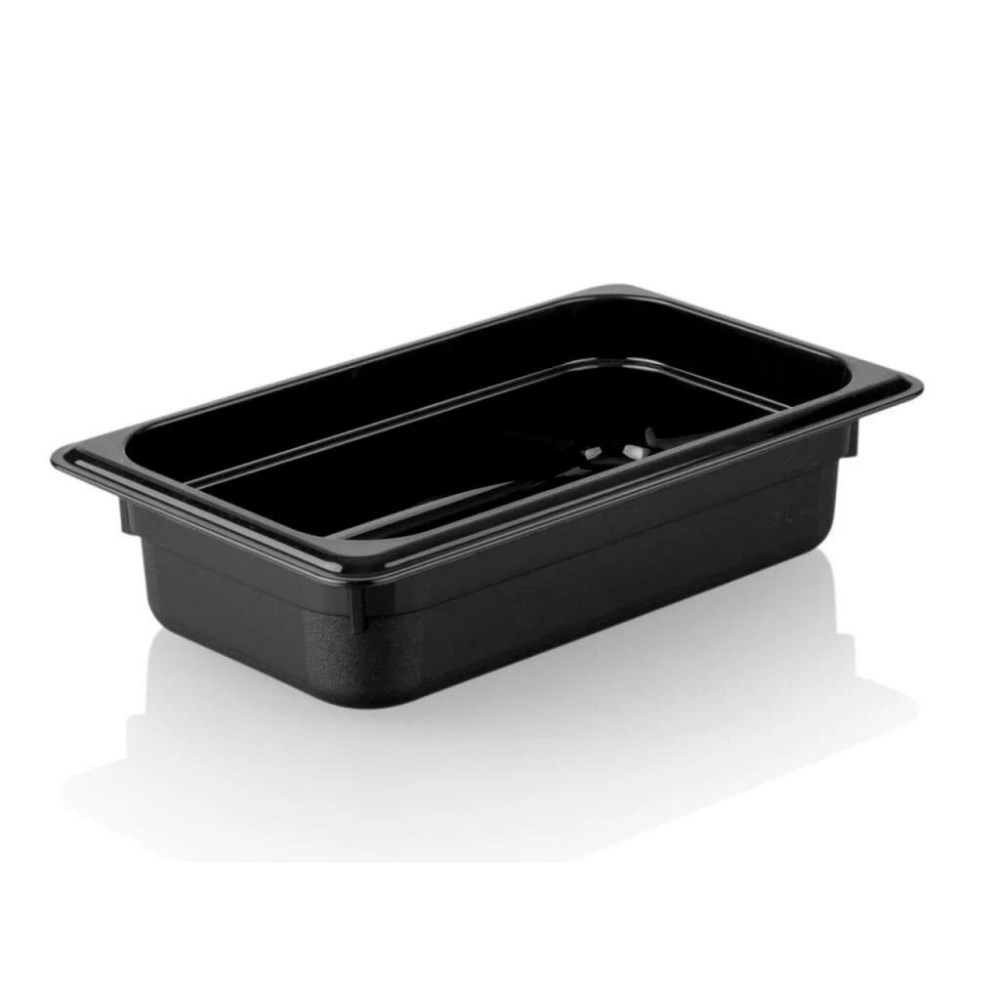 Polikarbon Siyah Gastronom Küvet 1/4 65 mm