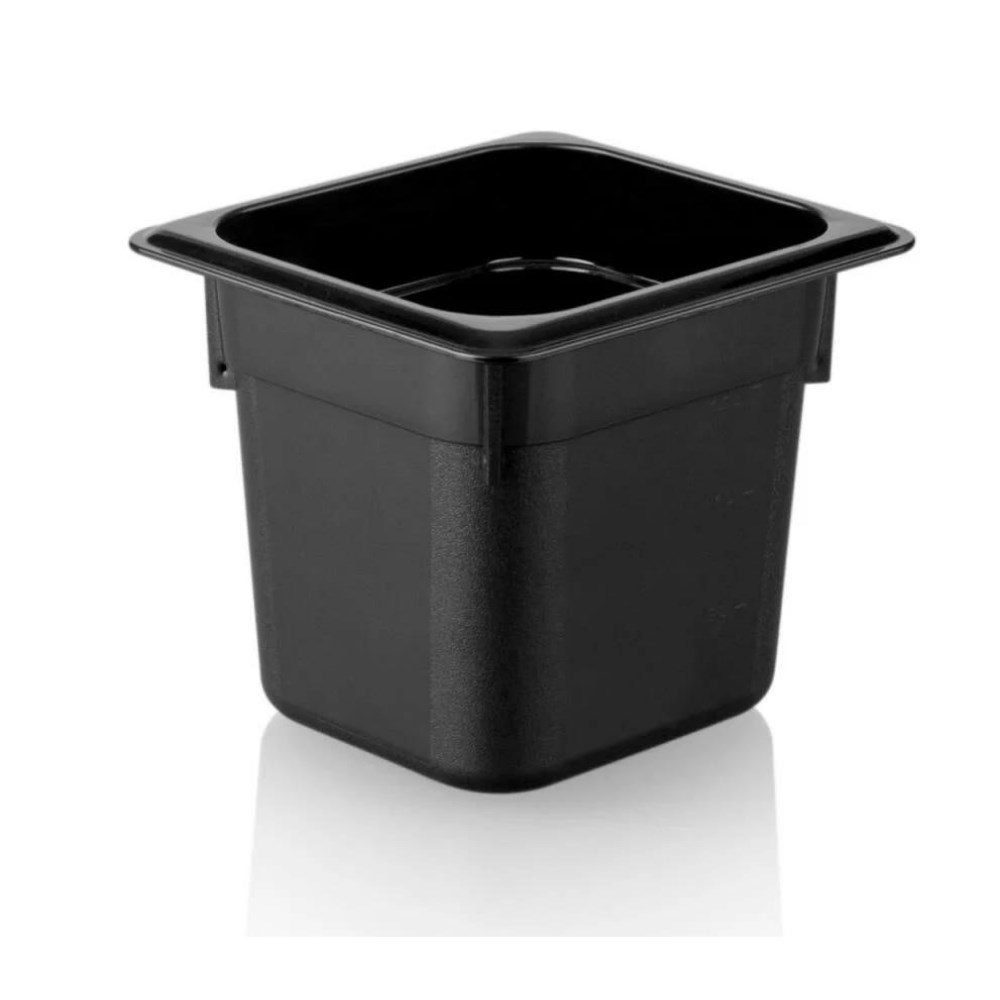 Polikarbon Siyah Gastronom Küvet 1/6 150 mm