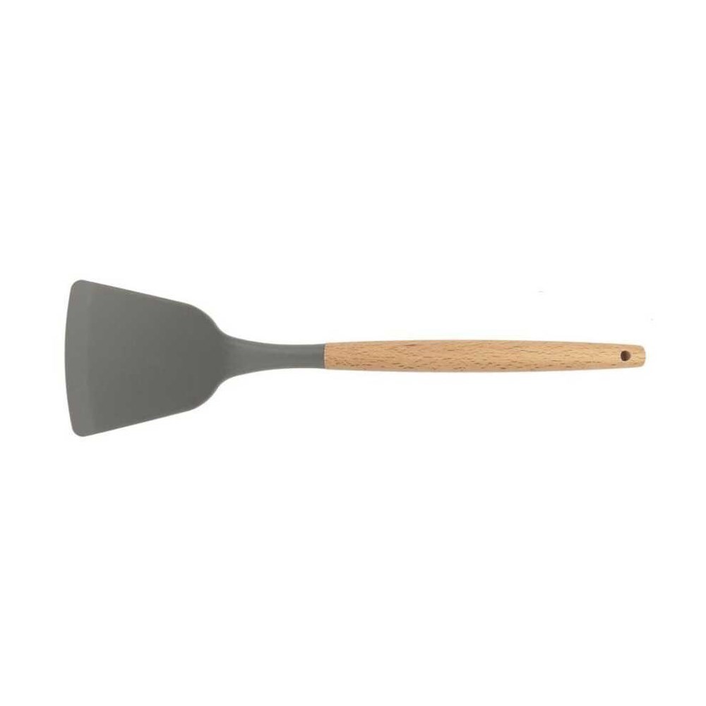 Silikon Servis Spatulası Ahşap Sap