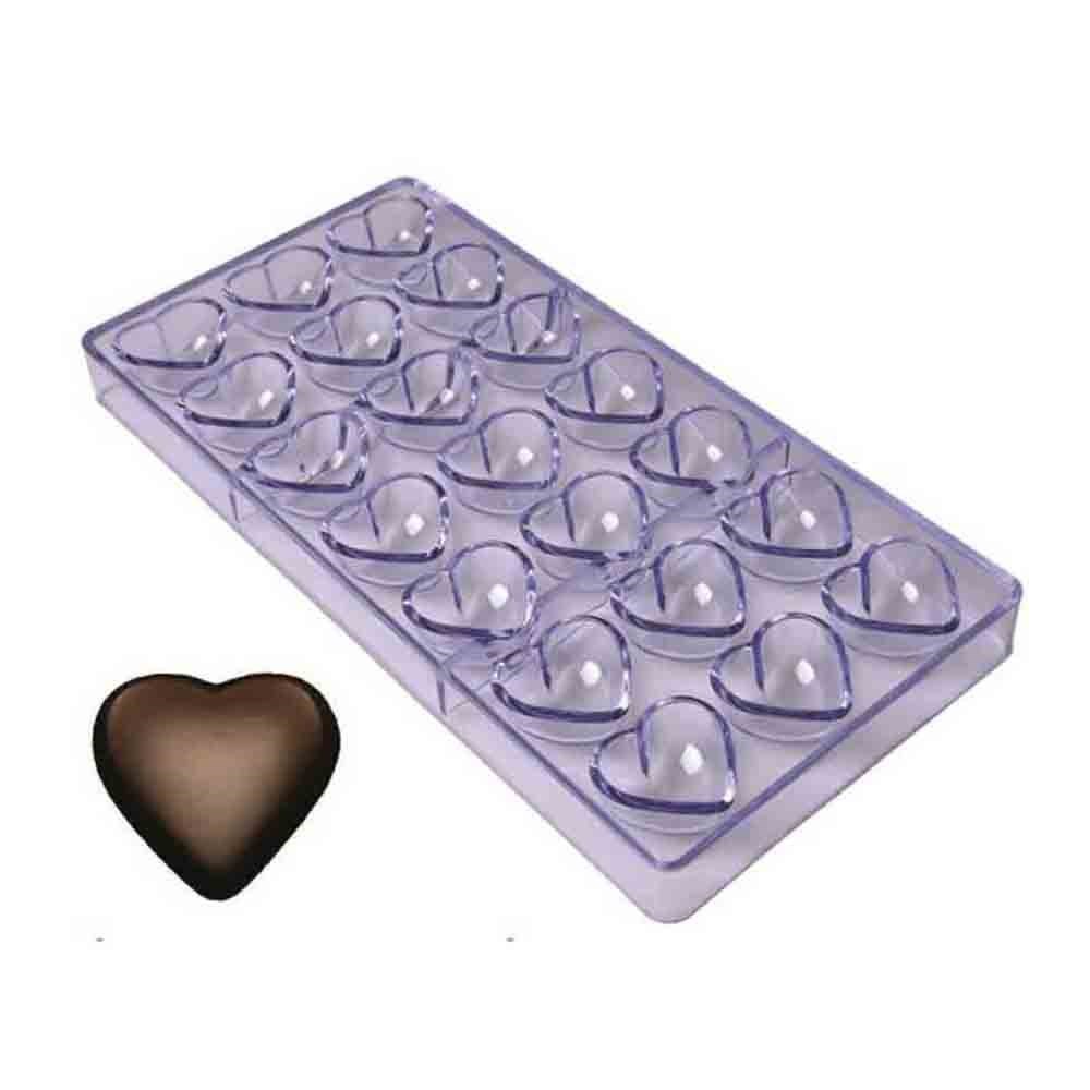 Polikarbon Çikolata Kalıbı Kalp 27,5x13,5 cm