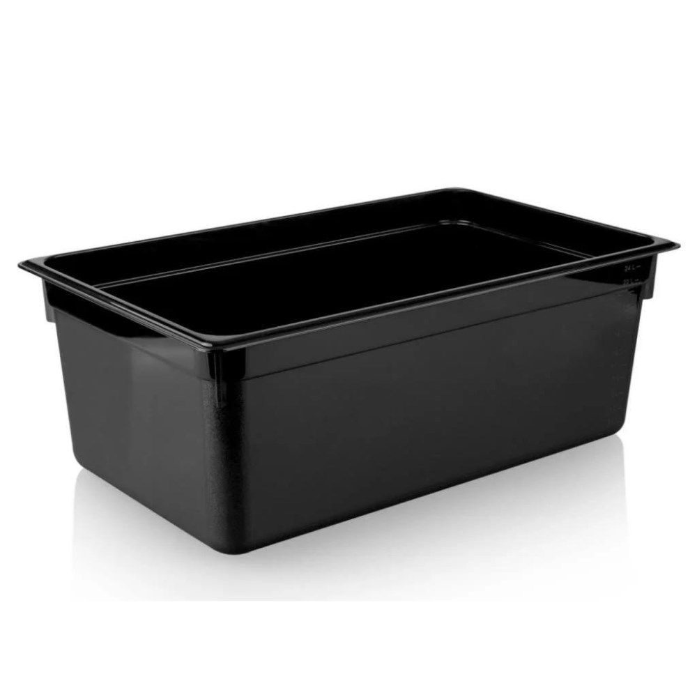 Polikarbon Siyah Gastronom Küvet 1/1 200 mm