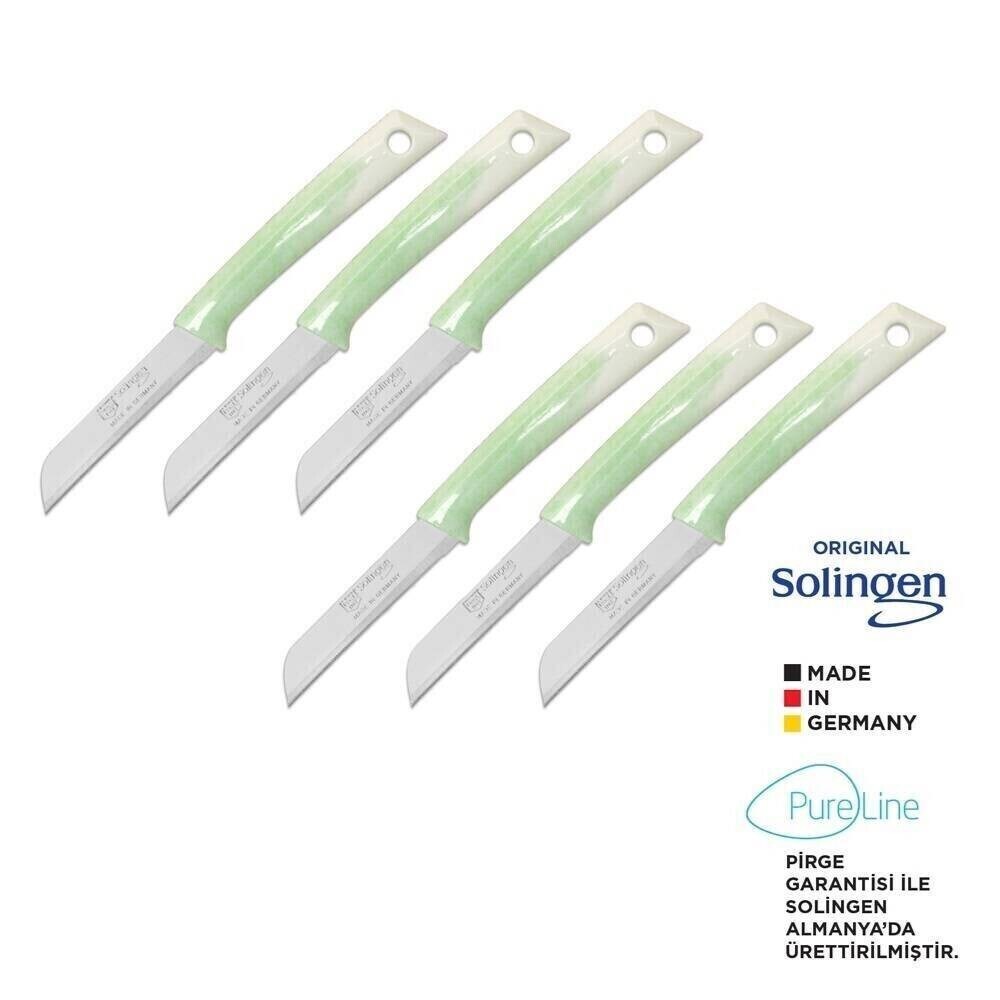 Pure Line Solingen Meyve Bıçağı Seti 6'lı Yeşil