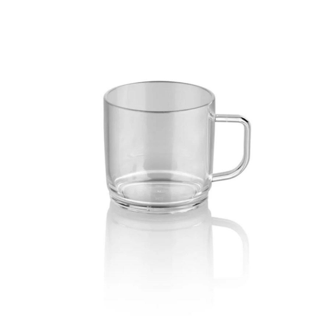 Polikarbonat Çay/Kahve Kupası Şeffaf 250 ml