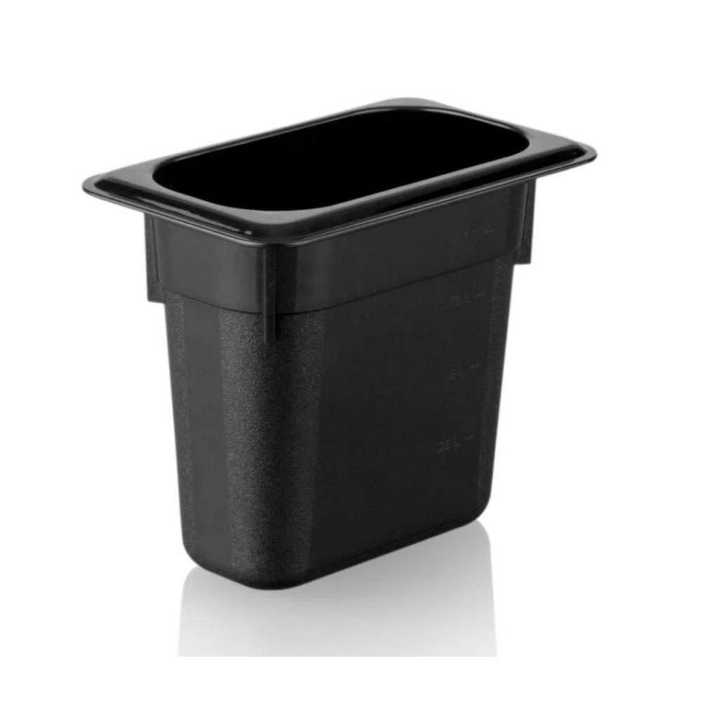 Polikarbon Siyah Gastronom Küvet 1/9 150 mm